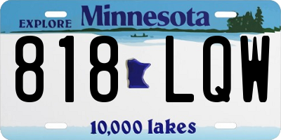 MN license plate 818LQW