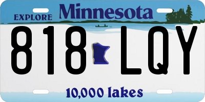 MN license plate 818LQY