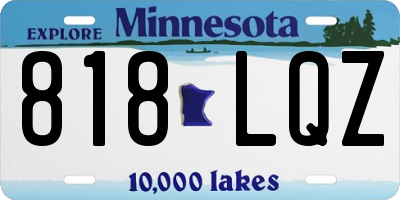 MN license plate 818LQZ