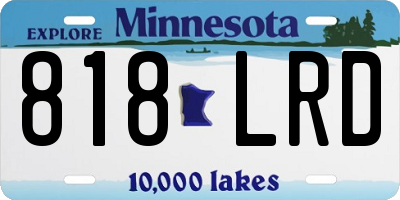 MN license plate 818LRD