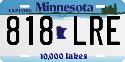 MN license plate 818LRE