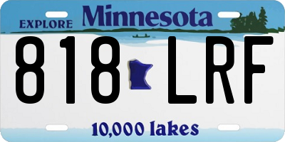 MN license plate 818LRF