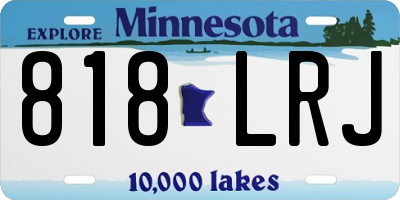 MN license plate 818LRJ