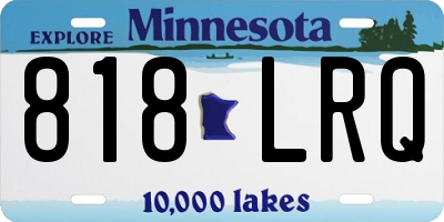 MN license plate 818LRQ