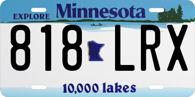 MN license plate 818LRX