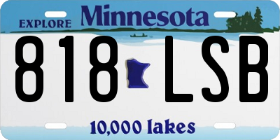 MN license plate 818LSB