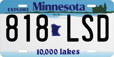 MN license plate 818LSD
