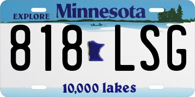 MN license plate 818LSG