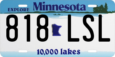 MN license plate 818LSL