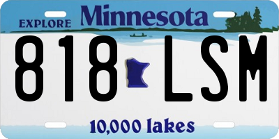 MN license plate 818LSM