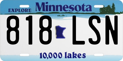 MN license plate 818LSN