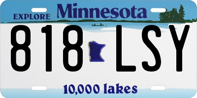 MN license plate 818LSY