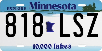 MN license plate 818LSZ