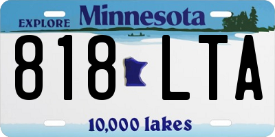 MN license plate 818LTA