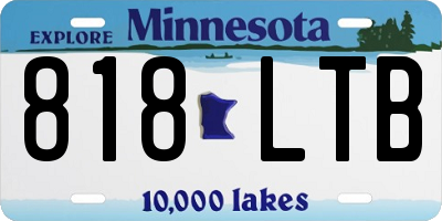 MN license plate 818LTB