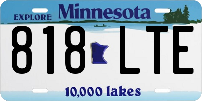 MN license plate 818LTE