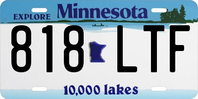 MN license plate 818LTF