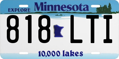 MN license plate 818LTI