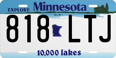 MN license plate 818LTJ