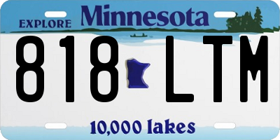 MN license plate 818LTM