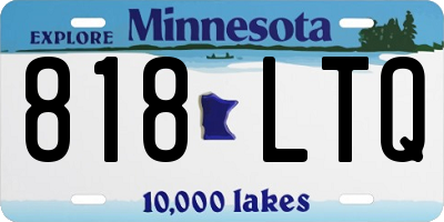 MN license plate 818LTQ
