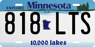 MN license plate 818LTS