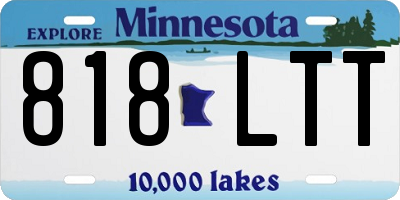 MN license plate 818LTT