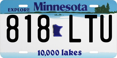 MN license plate 818LTU