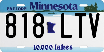MN license plate 818LTV