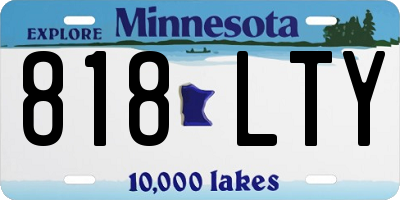 MN license plate 818LTY