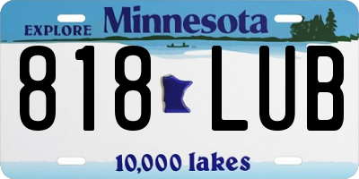 MN license plate 818LUB
