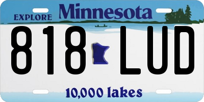 MN license plate 818LUD