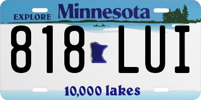 MN license plate 818LUI