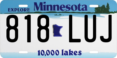MN license plate 818LUJ