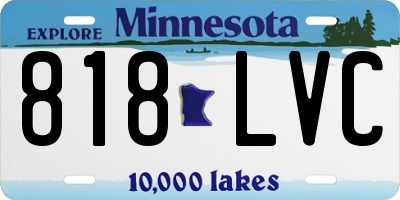 MN license plate 818LVC