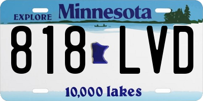 MN license plate 818LVD