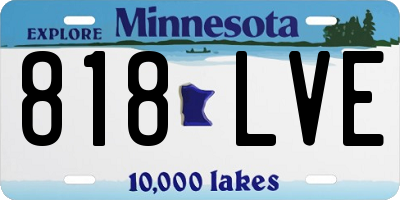 MN license plate 818LVE