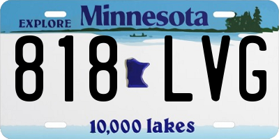 MN license plate 818LVG
