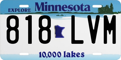 MN license plate 818LVM