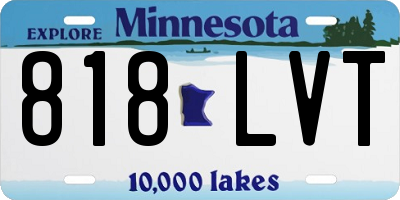 MN license plate 818LVT