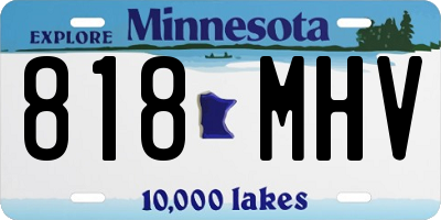 MN license plate 818MHV