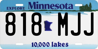 MN license plate 818MJJ