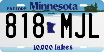 MN license plate 818MJL
