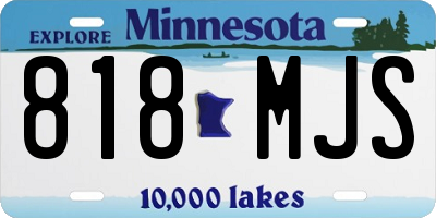 MN license plate 818MJS