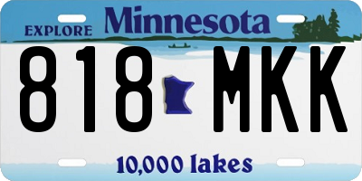 MN license plate 818MKK