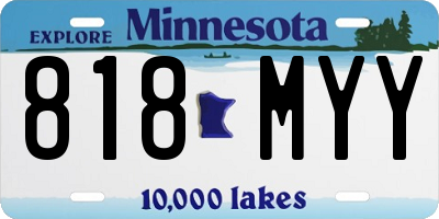 MN license plate 818MYY