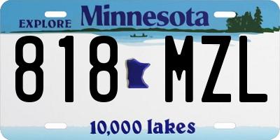 MN license plate 818MZL