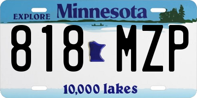 MN license plate 818MZP