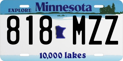 MN license plate 818MZZ
