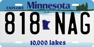 MN license plate 818NAG